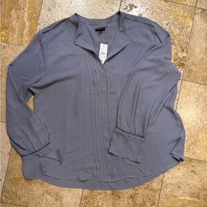 Ann Taylor Slate Gray Blouse